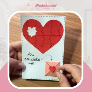 thiệp valentine trái tim handmade
